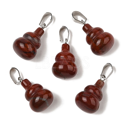 Natural Red Rainbow Jasper Pendants G-B127-03P-15-1