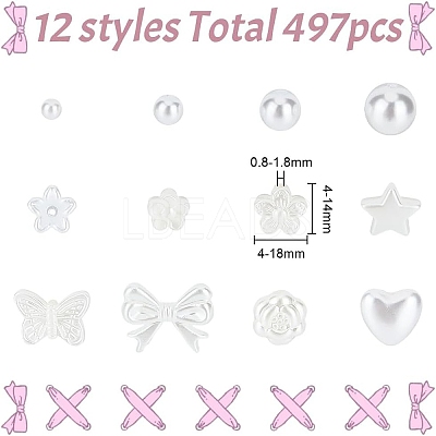 ABS Plastic Imitation Pearl Beads KY-GO0001-05-1