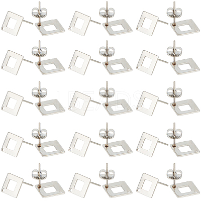50Pcs 304 Stainless Steel Stud Earring Findings STAS-SC0008-58-1