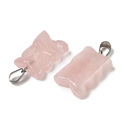 Natural Rose Quartz Pendants G-B127-09P-06-1