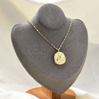 304 Stainless Steel Constellation Pendant Necklaces LS-NJEW-K392-01G-10-1