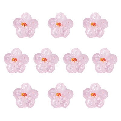 10Pcs Transparent Handmade Bumpy Lampwork Beads LAMP-TADJ0001-48E-1