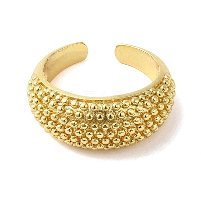 Rack Plating Brass Open Cuff Ring RJEW-F147-01G-1