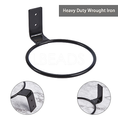 Metal Wall Mounted Bracket Planter Hook Flower Pot Ring For Indoors Balcony  Ring Holder Flower Planter AJEW-GA0001-86-1