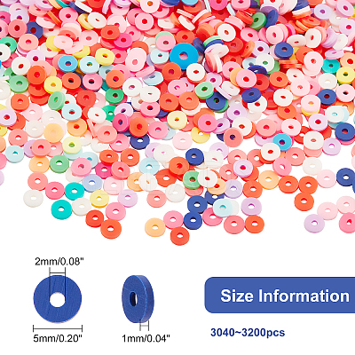 Handmade Polymer Clay Beads CLAY-FH0001-01C-M-1