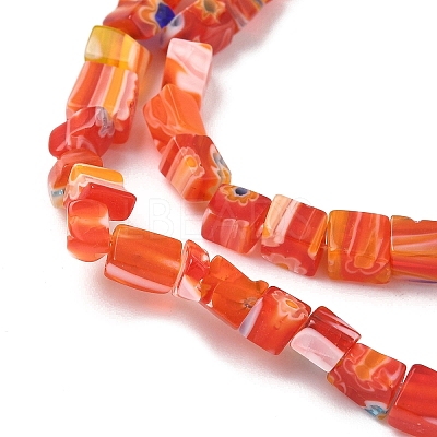 Handmade Millefiori Lampwork Beads Strands LAMP-P070-02A-02-1