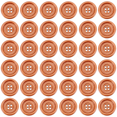 50Pcs Wood Buttons BUTT-GF0004-33-1