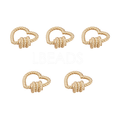 Brass Screw Carabiner Lock Charms ZIRC-E164-13G-1