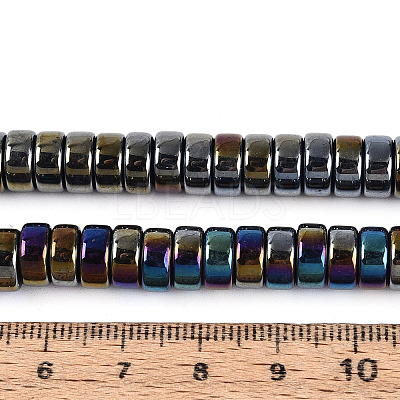 AB Color Plated Opaque Glass Beads Strands GLAA-T026-4x8mm-P01-1