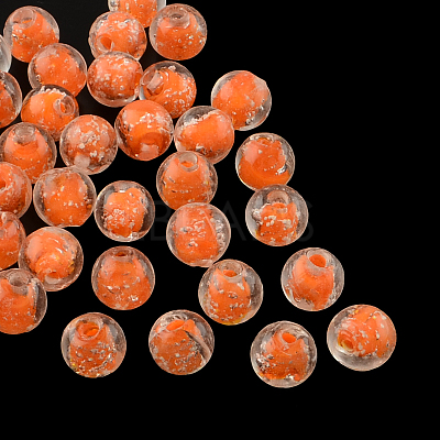 Handmade Luminous Lampwork Beads LAMP-R125-8mm-05-1