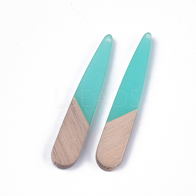 Resin & Walnut Wood Pendants RESI-S358-40D-1