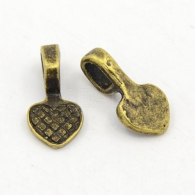 Tibetan Style Glue-on Flat Pad Bails MLF11521Y-NF-1