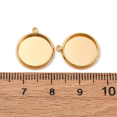 Brass Pendant Cabochon Settings KK-F898-20C-G-1