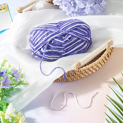 Light Gradient Segment Dyed Polyester Yarn DIY-TADJ0002-005I-1