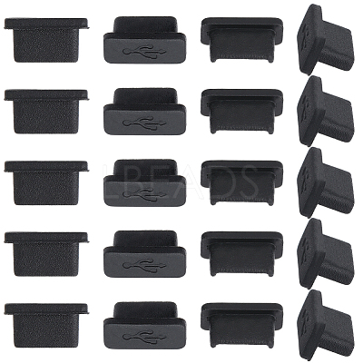 50Pcs TPU Mobile Anti-Dust Plugs FIND-SC0022-46B-1
