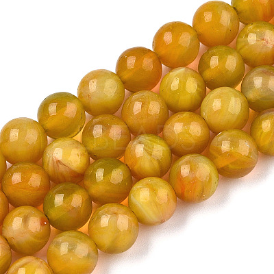 Glass Round Beads Strands GLAA-M044-01K-1