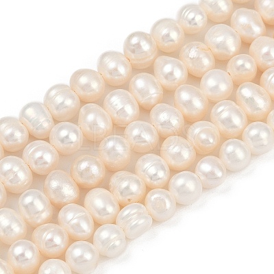 Natural Cultured Freshwater Pearl Beads Strands PEAR-I007-07Y-05A-1