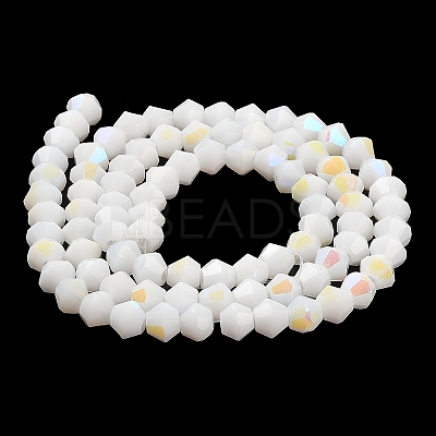 Opaque Solid Color Imitation Jade Glass Beads Strands EGLA-A039-P4mm-L15-1