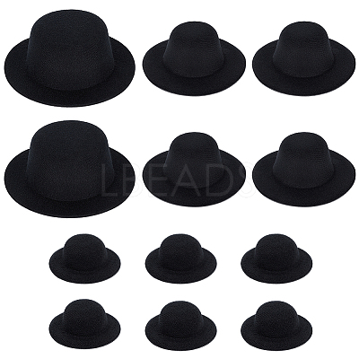 12Pcs 3 Styles EVA Cloth Mini Hat Fascinator Base AJEW-BC0007-02-1