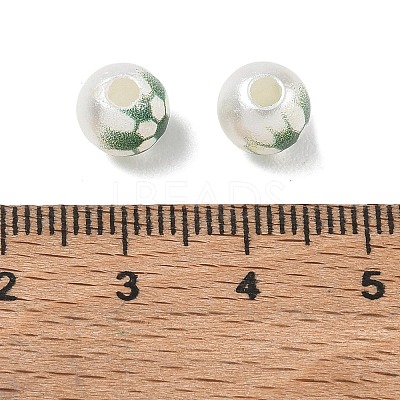 Sports Printed ABS Plastic Beads PL-CBA1C22-06-1