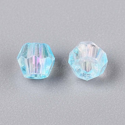 Transparent Spray Painted Glass Beads X1-EGLA-N018-4mm-06-1