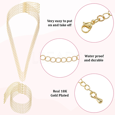 20Pcs Brass Cable Chain Bracelets & Necklaces Sets for Women SJEW-BM0001-03-1