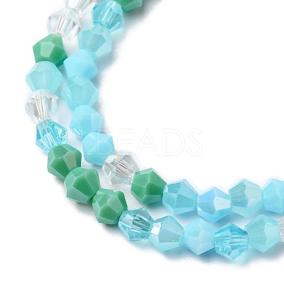Electroplate Glass Beads Strands X1-EGLA-D018-02F-1