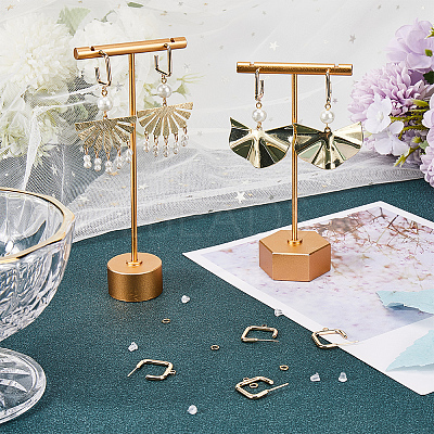 20Pcs Rectangle Brass Stud Earrings Findings DIY-CN0002-92-1