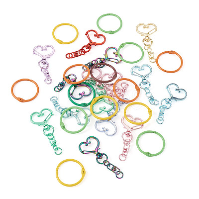 15Pcs Spray Painted Alloy Swivel Snap Hook Clasps FIND-TA0010-58-1