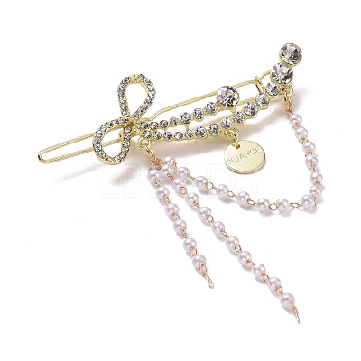 Alloy Crystal Rhinestone Hair Barrettes PHAR-Z003-08LG-1