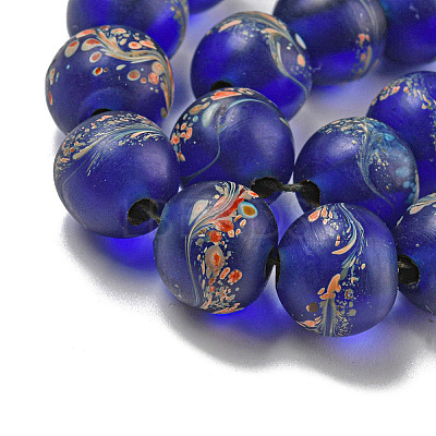 Handmade Lampwork Beads Strands BLOW-D006-07D-1