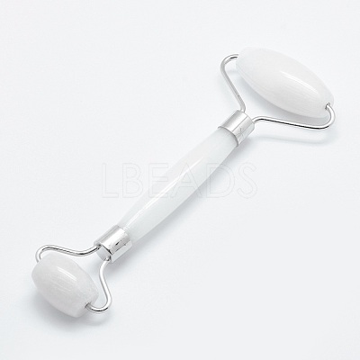 Natural White Jade Brass Face Massager MRMJ-G008-19P-1