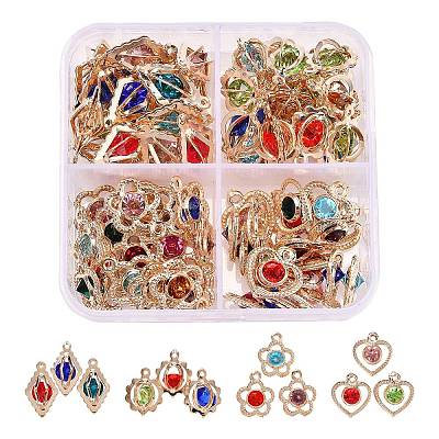 80Pcs 4 Style Rack Plating Eco-Friendly Iron Charms IFIN-YW0001-28-1