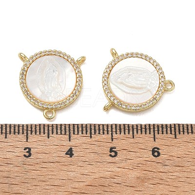 Brass Micro Pave Clear Cubic Zirconia Chandelier Component Links CU-CBA5585-03G-05-1