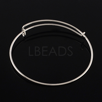 Adjustable Iron Expandable Bangle Making BJEW-R038-P-1