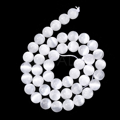 Natural Selenite Beads Strands LS-G-N328-025B-02-1