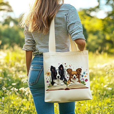 Canvas Women's Tote Bags ABAG-WH0057-007-1
