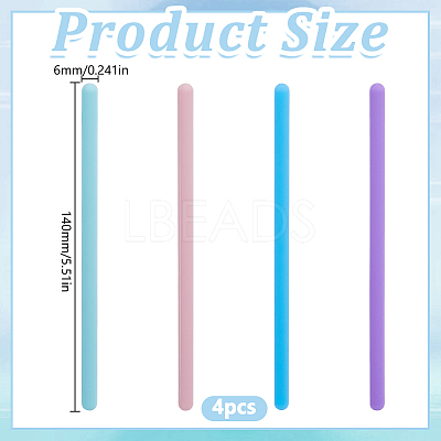 4Pcs 4 Colors Silicone Stirring Rods EPOX-DR0001-01A-1