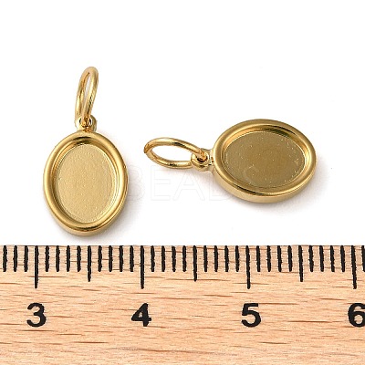 304 Stainless Steel Pendant Cabochon Settings X-STAS-Q308-01G-1