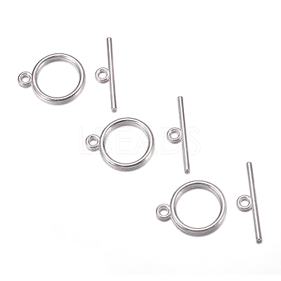 Tibetan Style Toggle Clasps X-TIBE-A12208-S-NR-1