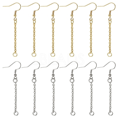 304 Stainless Steel Earring Hook EJEW-YW00016-01-1