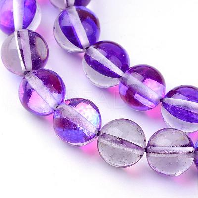 Synthetic Moonstone Beads Strands G-R375-12mm-B-1