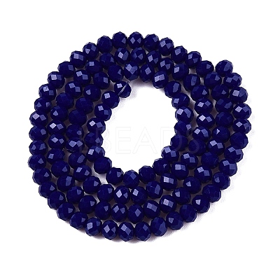 Opaque Solid Color Imitation Jade Glass Beads Strands EGLA-A044-P3mm-D07-1