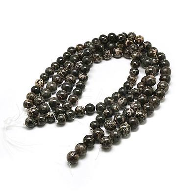 Natural Imperial Jasper Beads Strands X-G-I122-8mm-11-1