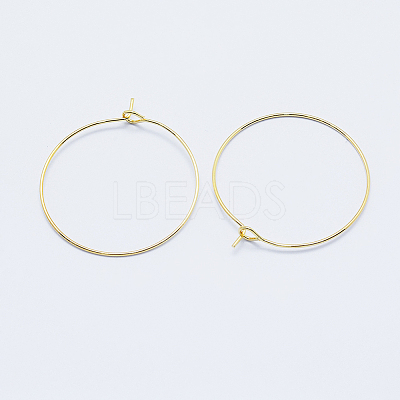 Long-Lasting Plated Brass Hoop Earrings Findings LS-KK-K204-179G-NF-1
