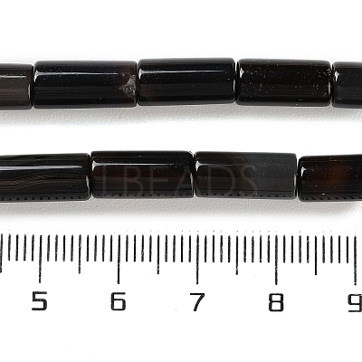 Natural Black Agate Beads Strands G-NH0019-A02-01-1