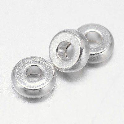 Flat Round Brass Spacer Beads X1-KK-L106C-01S-1