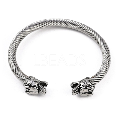 304 Stainless Steel Cuff Bangles for Women STAS-M023-09P-1