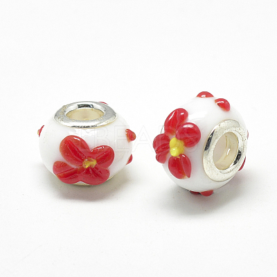 Handmade Lampwork European Beads LAMP-Q029-03D-1