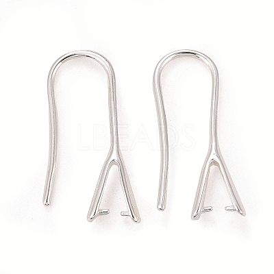 Rack Plating Eco-friendly Brass Earring Hooks X-KK-D075-14S-RS-1